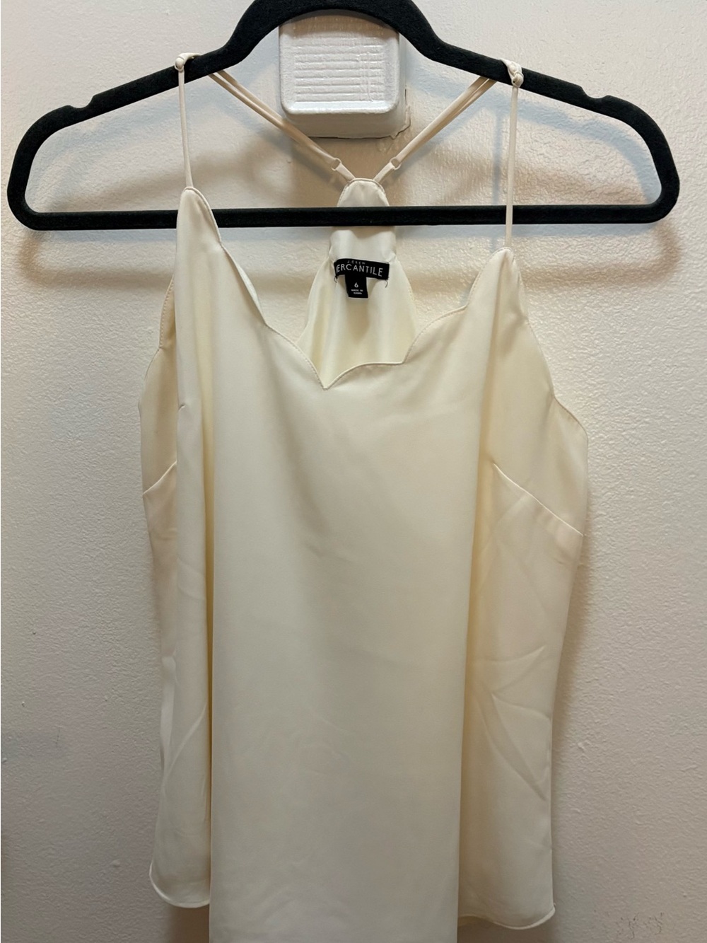 Jcrew Cream Satin Spaghetti-Strap Cami